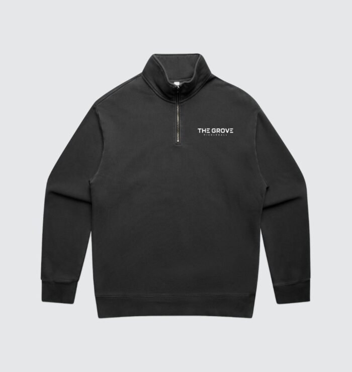 Relax Faded Half Zip – Black