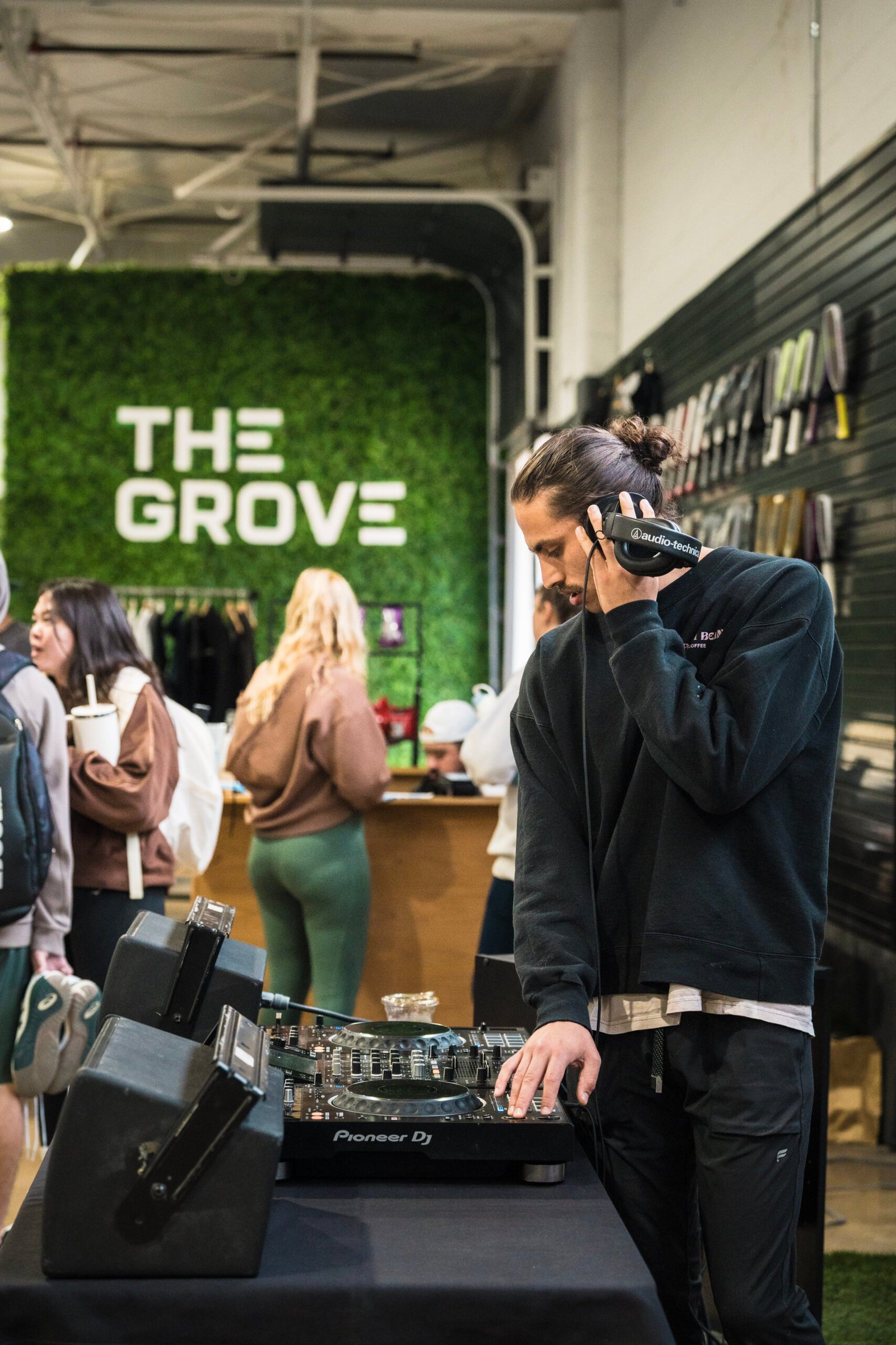 DJ setup at a Grove private event